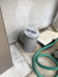 豊中市　台所排水詰まり　排水桝洗浄作業