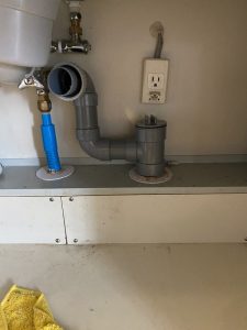 茨木市　テラルディスポーザーの撤去　排水栓取り付け　排水管加工