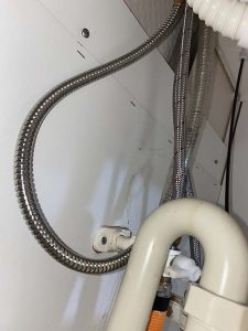 大阪市淀川区　Panasonic洗面蛇口修理　水漏れ　シャワーホース交換