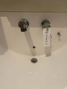 吹田市　ナショナル洗面蛇口修理　シャワーホース水漏れ　シャワーホース交換