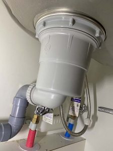 大阪市　安永ディスポーザーの撤去　排水管切替　排水栓
