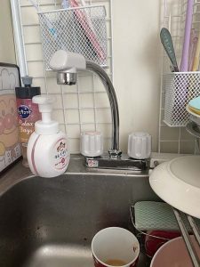 大阪市　ミニキッチン蛇口水漏れ　ミニキッチン用蛇口交換
