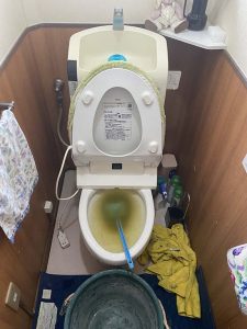 大阪市　トイレ詰まり　物を落としてるかも？　尿取りパッド？
