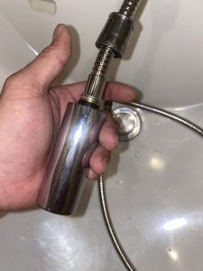 西宮市　Panasonic洗面水栓　シャワーホース交換　洗面蛇口修理