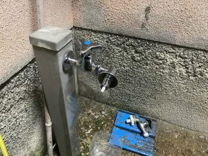 堺市　外の蛇口水漏れ　水栓柱　散水栓　蛇口交換　万能ホーム水栓