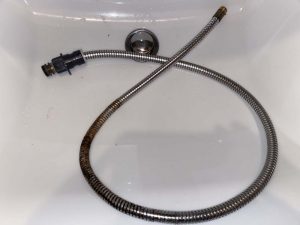 西宮市　洗面蛇口修理　MYM FB244　シャワーホース　レバー