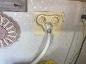 大阪市　洗濯コンセント水漏れ　TBC　洗濯蛇口　混合栓
