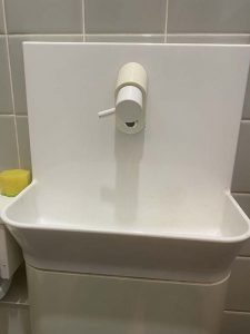 茨木市　Panasonic　アラウーノ　トイレ手洗い水漏れ　手洗いから音