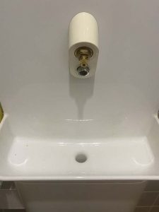 茨木市　Panasonic　アラウーノ　トイレ手洗い水漏れ　手洗いから音
